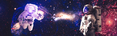 Astronaut, Beauty of deep space. Billions of galaxies in the universe.の写真素材