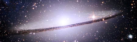Colorful Starry Night Sky Outer Space background. Space scene with planets, stars and galaxies....