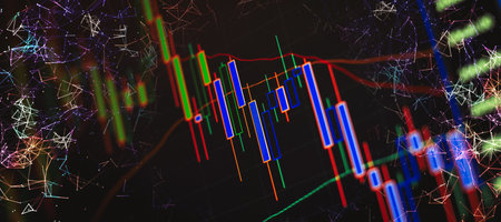 Working set for analyzing financial statistics and analyzing a market data.の写真素材