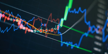 bullish point stock market investmentの写真素材