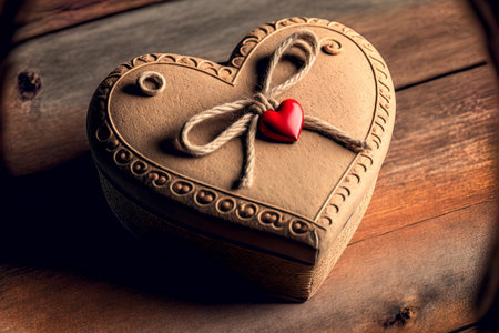 Valentines Day Romantic Greeting card ,heart shaped gift boxの素材