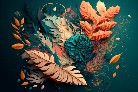 Patterns with muted, elegant color palettes and random splashes of colorの素材