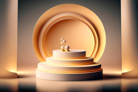 Luxury slice podium and dreamy. Concept scene stage showcase for new product Generative AIの素材