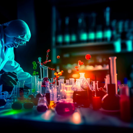 Scientific background research in biochemistry and medicine. Generativeの素材