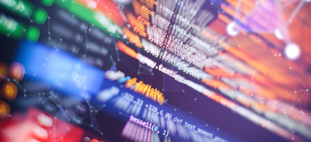 Abstract computer script code.Computer script.