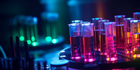 Scientific background research in biochemistry and medicine. Generativeの素材