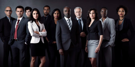 Successful Business multinational team Meeting Generativeの素材