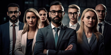 Successful Business multinational team Meeting Generativeの素材