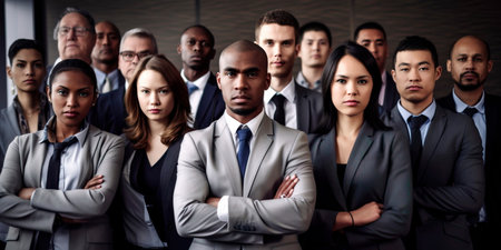 Successful Business multinational team Meeting Generativeの素材