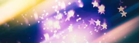 Abstract multicolored fractal composition. Vintage Magic background with colorful bokeh.の写真素材