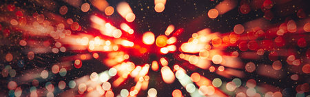 Abstract multicolored fractal composition. Vintage Magic background with colorful bokeh.の写真素材