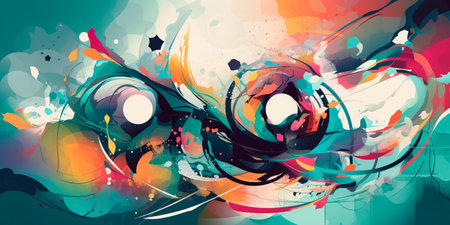 Graphic Featuring a cool abstract background. Generativeの素材