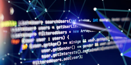 Source code photo. technology background.の写真素材