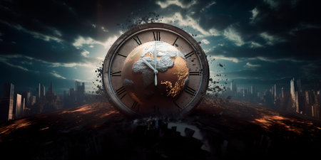 Time of doomsday for the planet, ecological catastrophe Generativeの素材