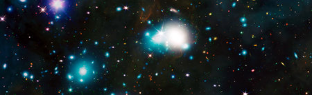 beautiful galaxy in outer space. Billions of galaxies in the universe. abstract space background.