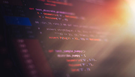 Python code screen. mobile application designの写真素材