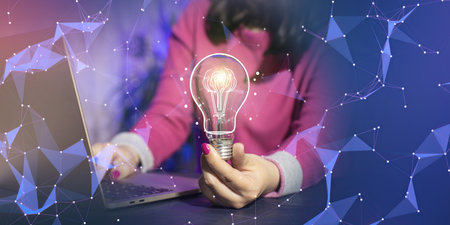 Idea of success in business training, planning or work. Educational concept of studying and...