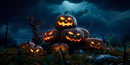Halloween autumn fall night highly detailedの素材