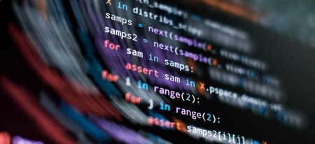 programming and coding technologies. Developer working on webの写真素材
