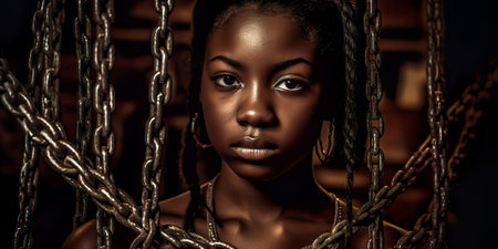 strength and resilience of enslaved individuals, emphasizing their humanity and resistance against oppression.の素材