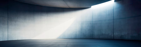 abstract architectural background capturing the interplay of light and shadow on a stark concrete wall Generative AIの素材