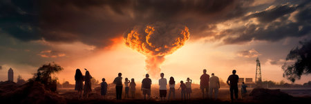 community grappling with the aftermath of a catastrophic nuclear power plant meltdown.の素材