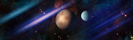 High quality space background. explosion supernova. Bright Star Nebula. Distant galaxy. Abstract image.の写真素材