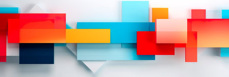 minimalistic background with intersecting shapes and a vibrant color palette Generative AIの素材