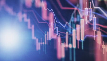 Market Analyze. Bar graphs, Diagrams, financial figures. Forex chart. - Finance data concept.