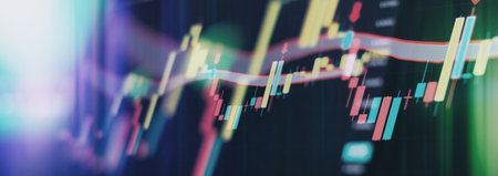 Businessman hand working on analyzing investment charts. financial