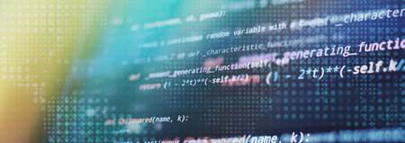 Technology background.Software development.