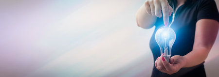 Idea of success in business training, planning or work. Educational concept of studying and cognition of knowledge. businessman learningの写真素材