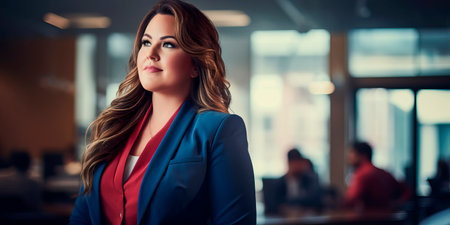 plus-size business coach who teaches leadership skills.の素材