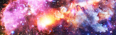 Magic color galaxy. Infinite universe and starry night. Bright Star Nebula. Distant galaxy. Abstract...