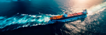 Oil tankers transporting oil by sea. For trade with the whole worldの素材