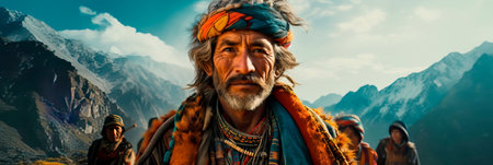 Focus on the lives of nomadic travelers, their unique cultures, and the landscapes they traverseの素材