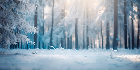 Beautiful winter. Winter background with snowflakes Christmas and New Year design.の素材