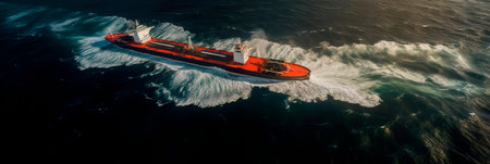 Oil tankers transporting oil by sea. For trade with the whole worldの素材