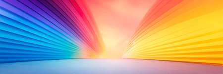spectrum of colors with a gradient background that beautifully transitions through the colors of the rainbow. Generative AIの素材