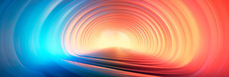 gradient that gives the illusion of warping dimensions, alternate realities. Generative AIの素材