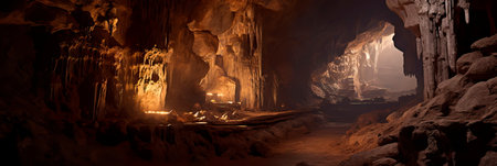 underground caves, catacombs, and tunnels that hide subterranean wonders and ancient secrets.Generative AIの素材