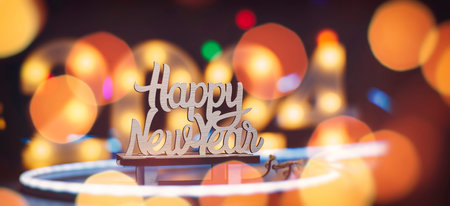 Background to New Year 2024. Beautiful Panoramic web bannerの写真素材