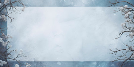 Christmas tree pieces winter-themed background with ample copy space. Generative AIの素材