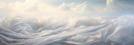 delicate and transparent nature of light clouds, hinting at the fragility of the world they adorn. Generative AIの素材