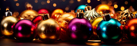 Shiny Bells and Baubles foil bring a shimmering quality to holiday decorations like bells and ornaments. Generative AIの素材