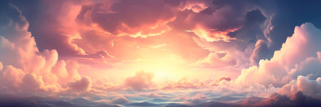 dreamy and surreal world of light clouds, where reality blurs into fantasy. Generative AIの素材