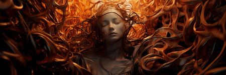 An exploration of the complex and entangled landscape of thoughts and emotions within the minds of those dealing with depression. Generative AIの素材