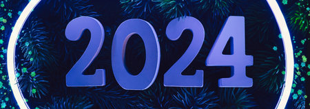 holiday web banner Happy New Year 2024