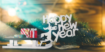 Merry Christmas and Happy Holidays greeting card, frame, banner.の写真素材