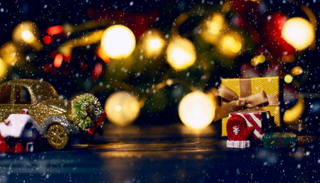 Merry Christmas and happy new year concept. Merry Christmas and New Year 2024の写真素材